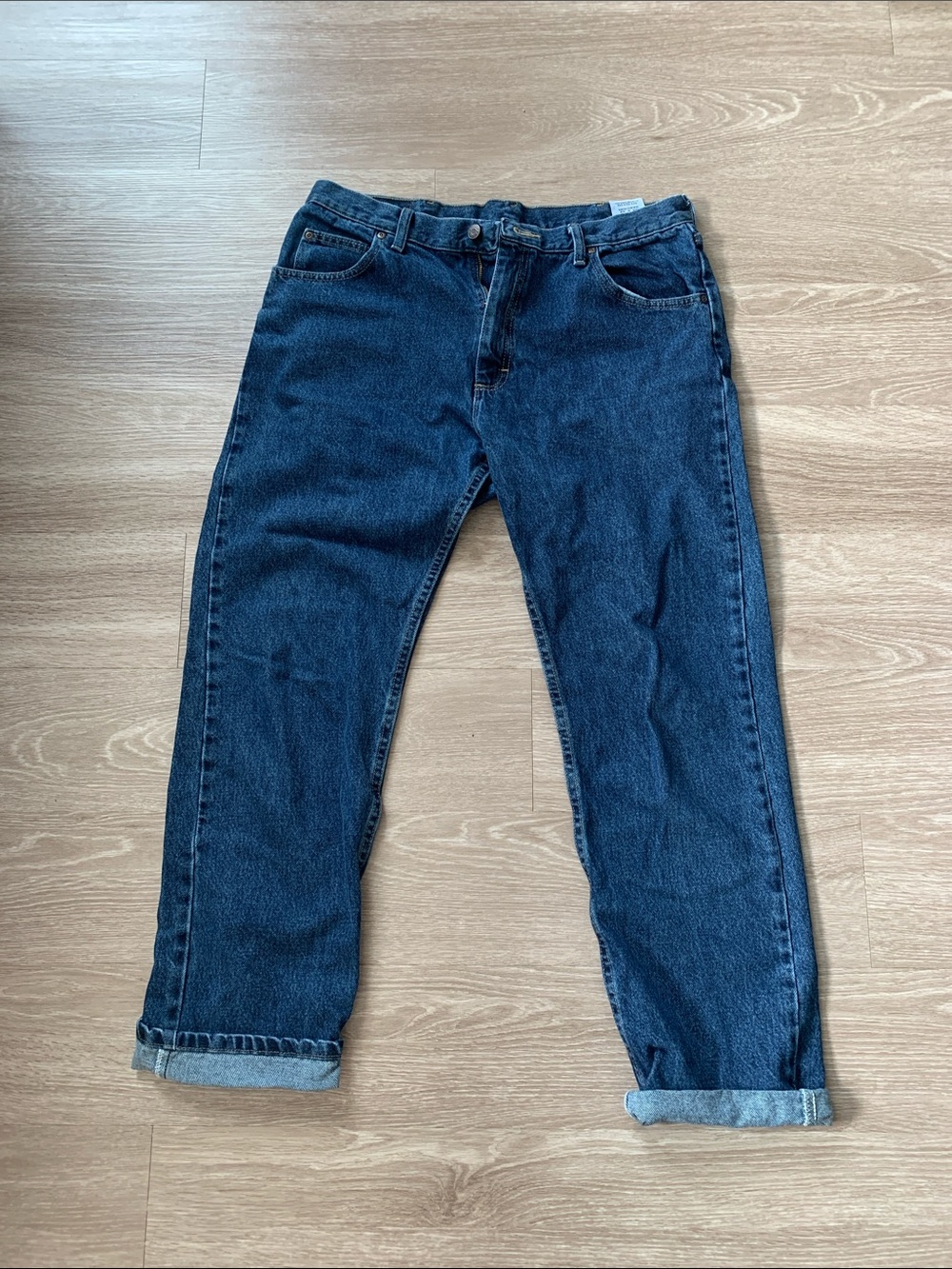 Wrangler Men’s Dark Blue Relaxed Jeans 36x32